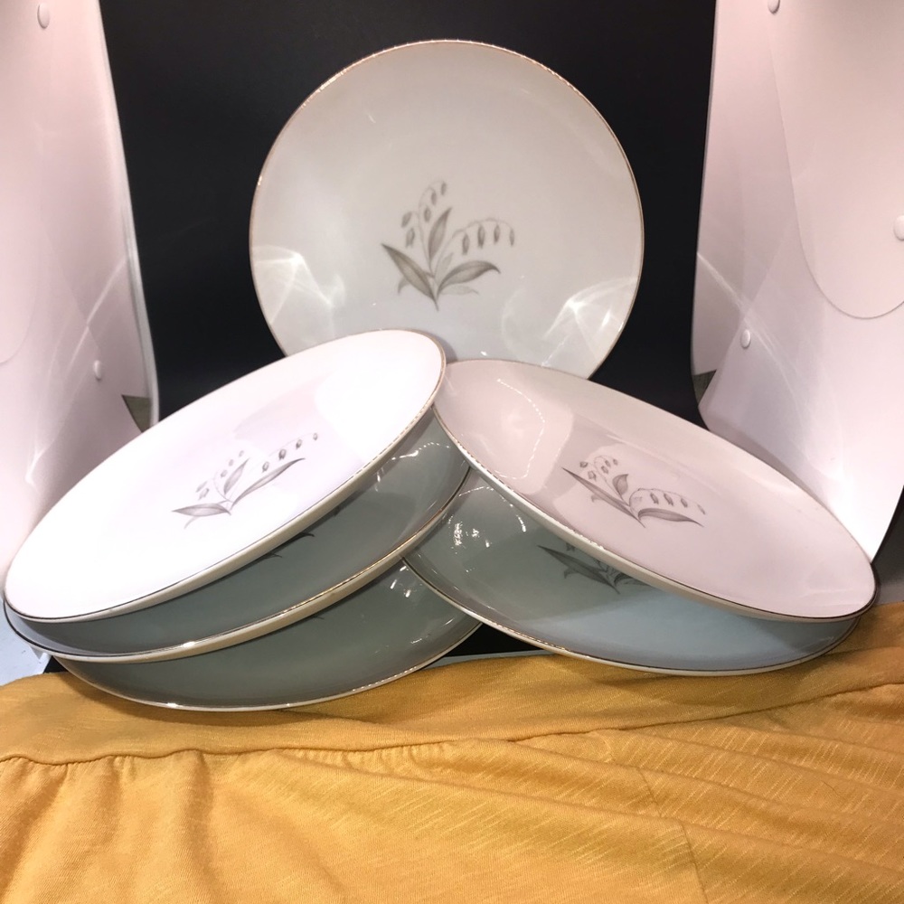 Kaysons Fine China Golden Rhapsody 1961 Dinner Plates Set of 6